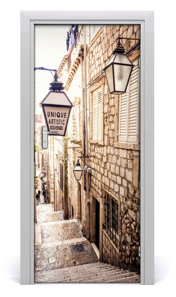 Rivestimento Per Porta Old Town Street 75x205 cm