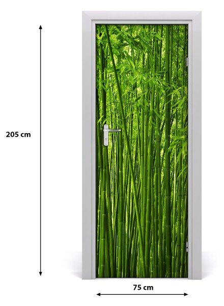Adesivo per porta interna Foresta di bamboo 75x205 cm