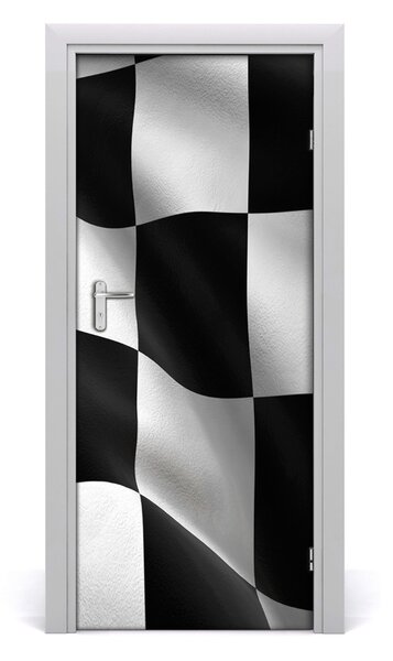 Adesivo per porta interna Bandiera del traguardo per la casa 75x205 cm