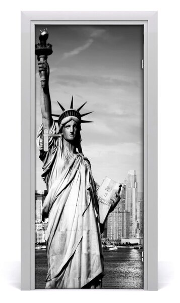 Poster adesivo per porta statua della Libert? 75x205 cm