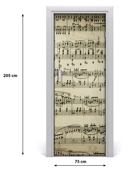 Poster adesivo per porta Note sul personale 75x205 cm