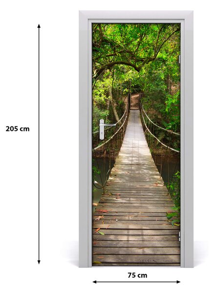 Adesivo per porta Ponte sospeso 75x205 cm
