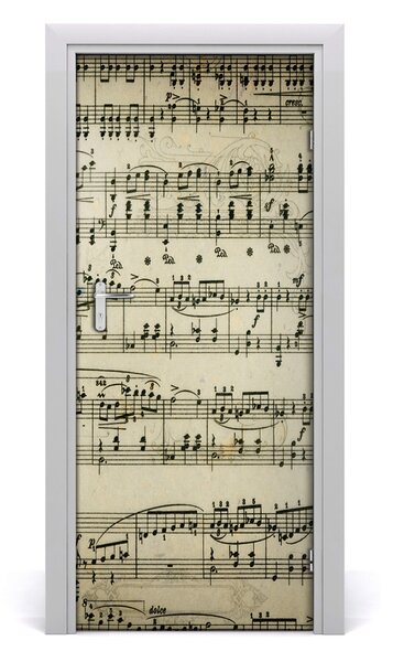 Poster adesivo per porta Note sul personale 75x205 cm