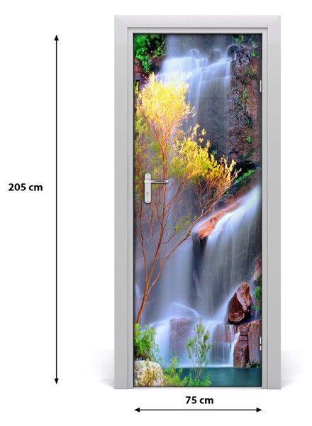 Adesivo per porta Paesaggi a cascata 75x205 cm