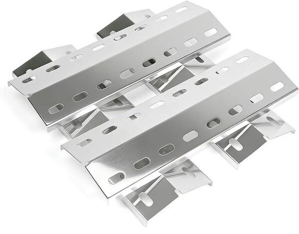 Cappa universale in acciaio inossidabile, dimensioni 36,5 x 12 cm, per barbecue - compatibile con i modelli Chicago 3, BOSTON PRO 3K, Boston 6 Kr turbo, 3561, Brahma 4.0 - confezione da 4 pezzi