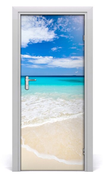 Adesivo per porta Spiaggia tropicale 75x205 cm