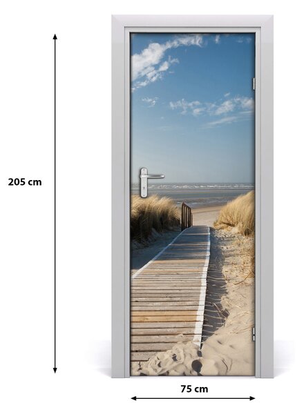 Adesivo per porta Sentiero per la spiaggia 75x205 cm