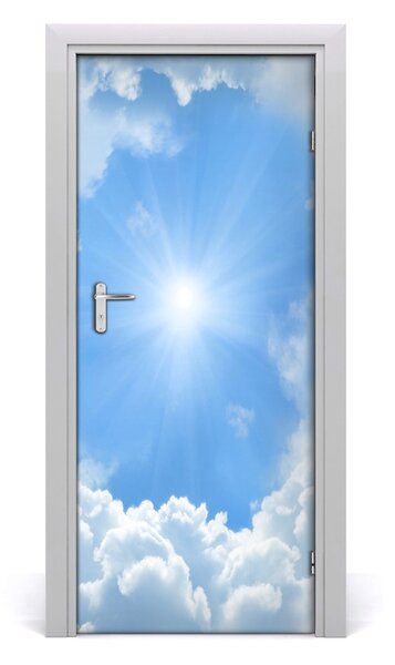Adesivo per porta interna Nuvole nel cielo 75x205 cm