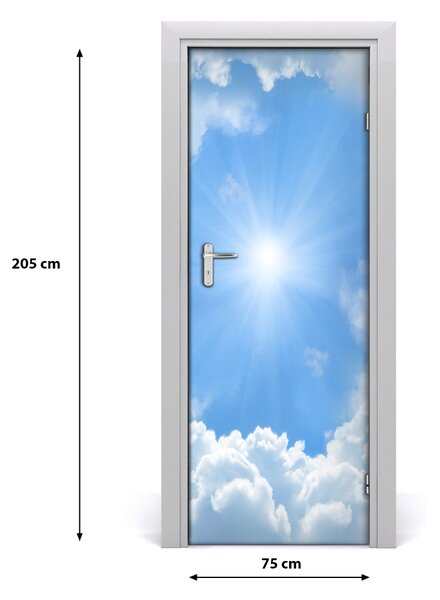 Adesivo per porta interna Nuvole nel cielo 75x205 cm