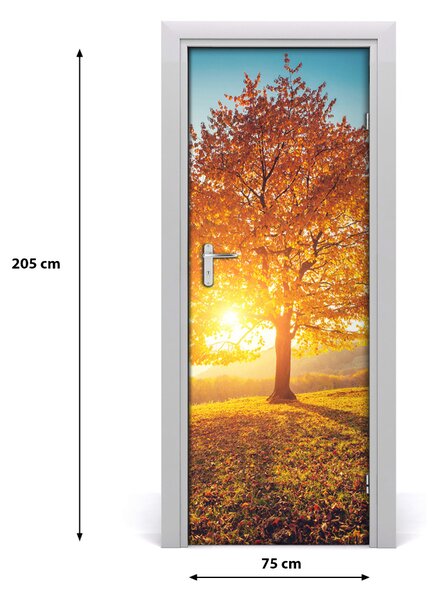 Rivestimento Per Porta Albero autunnale 75x205 cm