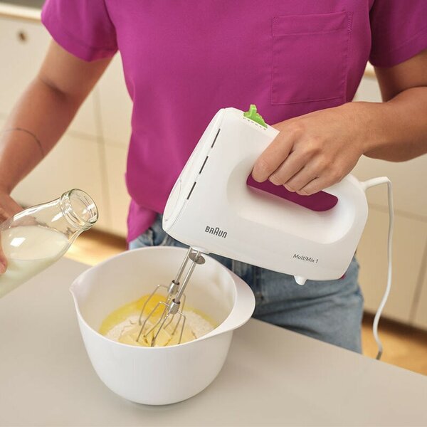 Braun Sbattitore Elettrico Mixer 4 Velocit + Turbo Potenza 450 Watt colore Bianco - HM1100WH