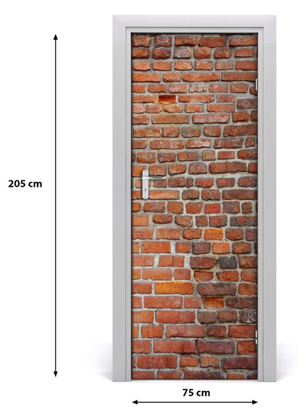Poster adesivo per porta Muro di mattoni 75x205 cm