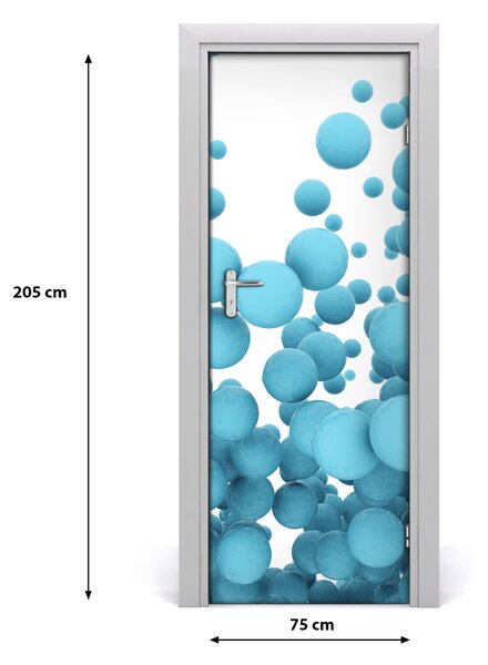 Sticker porta Palle di astrazione 75x205 cm
