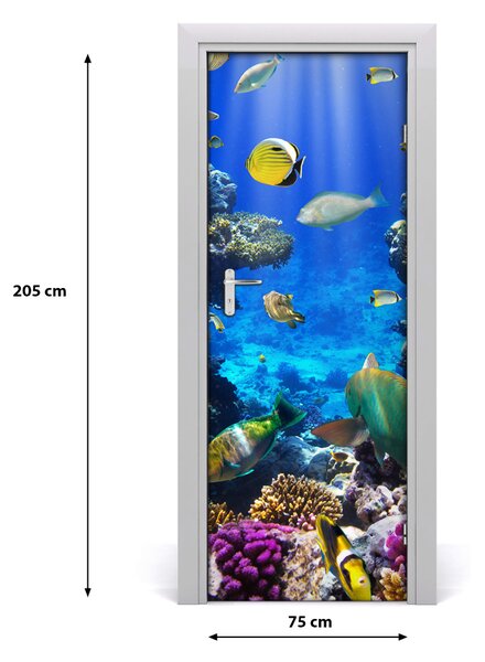 Sticker porta Carriera corallina 75x205 cm
