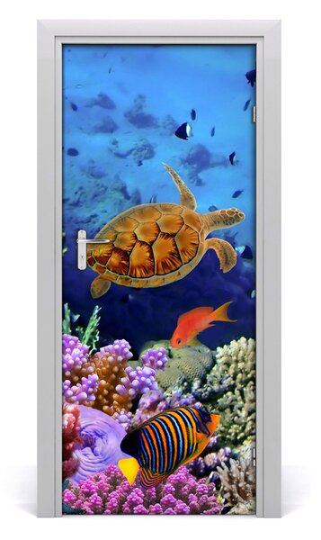 Poster adesivo per porta Barriera corallina 75x205 cm