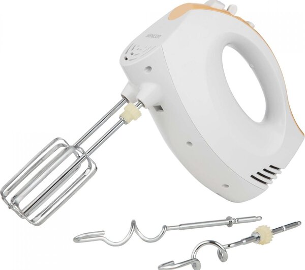 SENCOR Sbattitore Elettrico con Ciotola Potenza 500W con Fruste e Turbo colore Bianco/Giallo - SHM 5330 EUE3