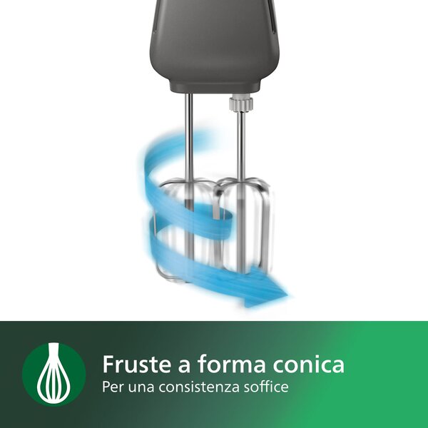 Philips Sbattitore elettrico Mixer 5 Velocit + Turbo Potenza 450 W colore Bianco - HR3740/00 Viva Collection