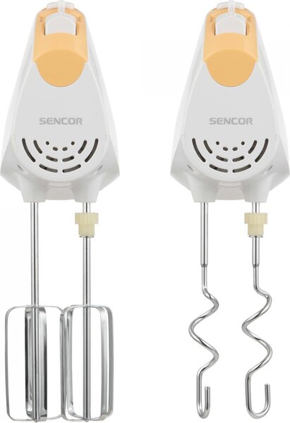 SENCOR Sbattitore Elettrico con Ciotola Potenza 500W con Fruste e Turbo colore Bianco/Giallo - SHM 5330 EUE3