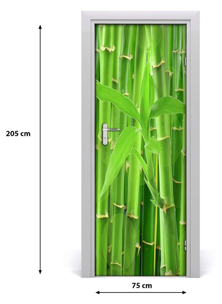 Sticker porta Foresta di bamboo 75x205 cm