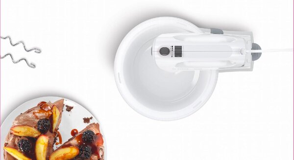 Bosch Sbattitore elettrico Mixer con Ciotola Potenza 400 Watt 4 Velocit + Funzione Turbo colore Bianco - MFQ2600X CleverMixx