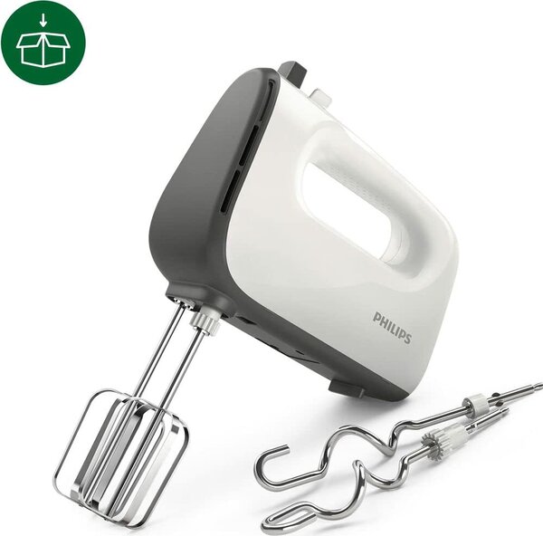 Philips Sbattitore elettrico Mixer con Ciotola 3 Litri Potenza 450 Watt 5 Velocit colore Grigio / Bianco - HR3745/00 Viva collection