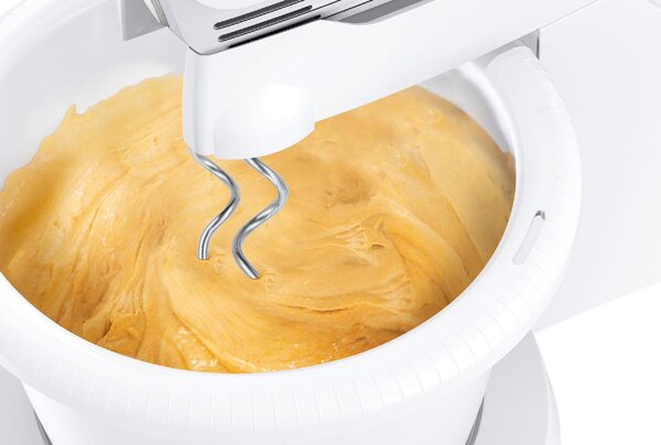 Bosch Sbattitore elettrico Mixer con Ciotola Potenza 400 Watt 4 Velocit + Funzione Turbo colore Bianco - MFQ2600X CleverMixx