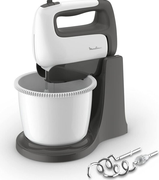 Moulinex Sbattitore elettrico Mixer con Ciotola Potenza 500 watt colore Bianco Grigio - HM4641 HMX Prep'Mix