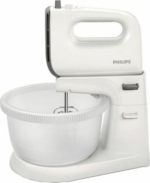 Philips Sbattitore elettrico Mixer con Ciotola 3 Litri Potenza 450 Watt 5 Velocit colore Grigio / Bianco - HR3745/00 Viva collection