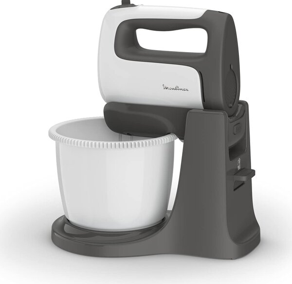 Moulinex Sbattitore elettrico Mixer con Ciotola Potenza 500 watt colore Bianco Grigio - HM4641 HMX Prep'Mix