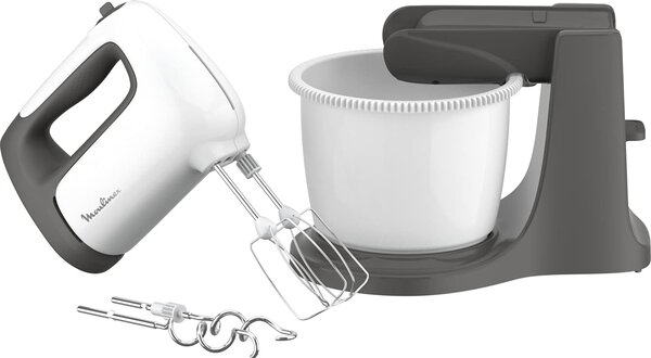 Moulinex Sbattitore elettrico Mixer con Ciotola Potenza 500 watt colore Bianco Grigio - HM4641 HMX Prep'Mix