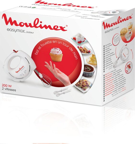 Moulinex Sbattitore elettrico Mixer Potenza 200 Watt 2 Velocit Tasto Turbo - ABM11A