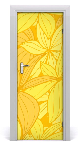 Adesivo per porta Fiori gialli 75x205 cm