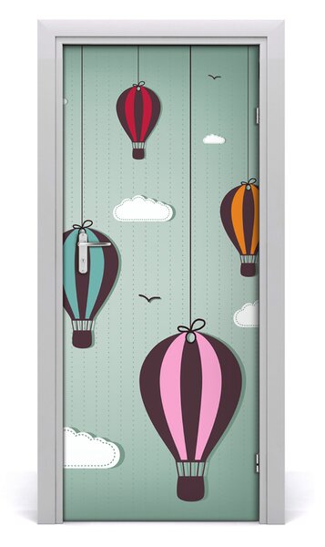 Adesivo per porta Palloncini volanti 75x205 cm