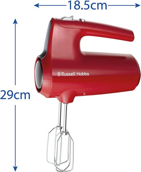 Russell Hobbs Sbattitore Elettrico Mixer Potenza 185 Watt 5 Velocit Variabili colore Rosso - 27150-56