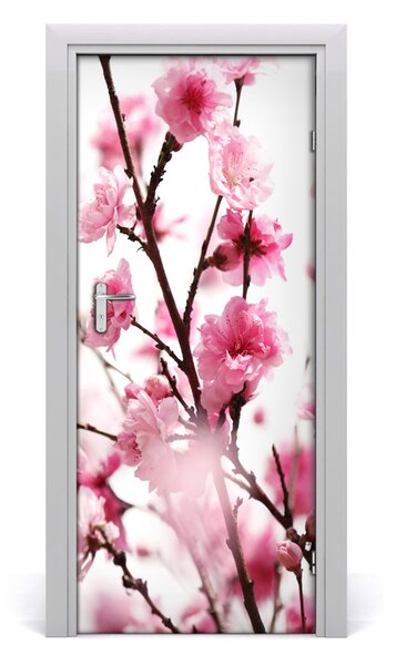 Adesivo per porta Fiori di prugne 75x205 cm
