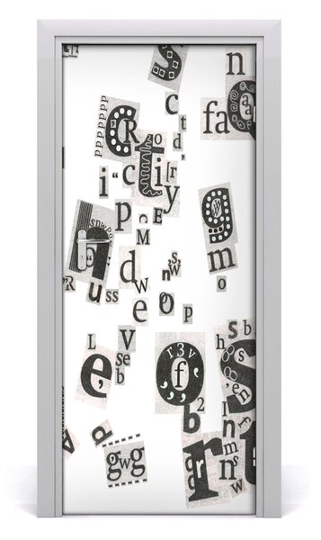 Adesivo per porta interna Lettere dal giornale 75x205 cm