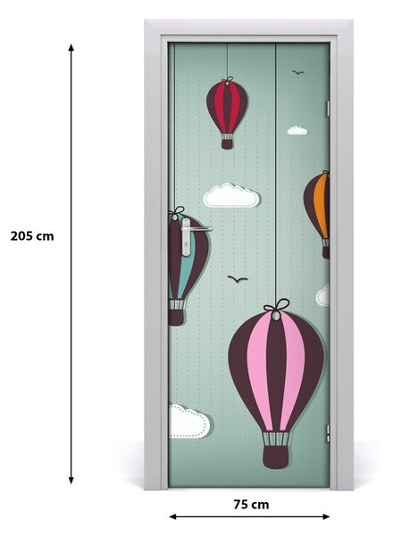 Adesivo per porta Palloncini volanti 75x205 cm