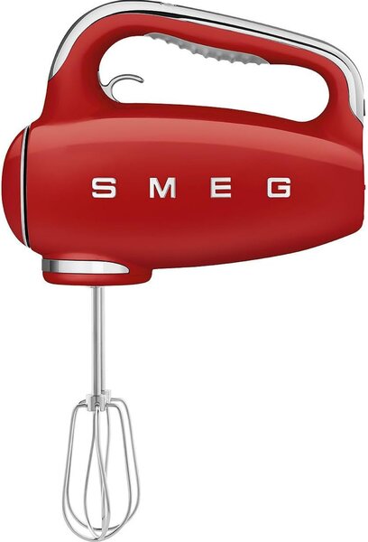 Smeg Sbattitore Elettrico Mixer Potenza 250 Watt con 9 Velocit + Funzione Turbo colore Rosso Lucido - HMF01RDEU 50's Style