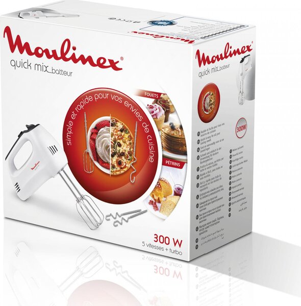 Moulinex Sbattitore Elettrico Mixer Potenza 300 Watt 5 Velocit + Turbo - HM3101