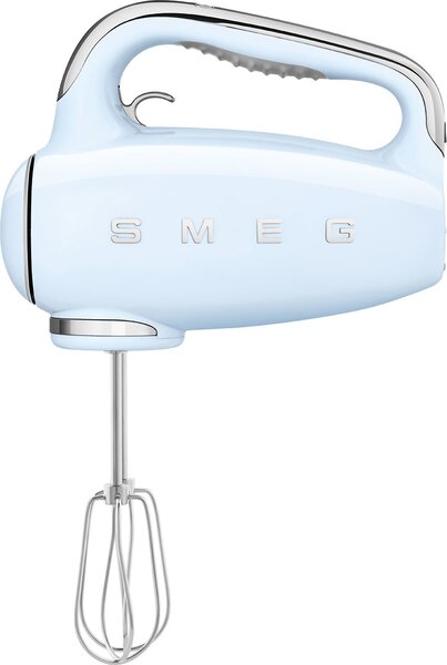 Smeg Sbattitore Elettrico Mixer Potenza 250 Watt con 9 Velocit + Funzione Turbo colore Azzurro Lucido - HMF01PBEU 50's Style