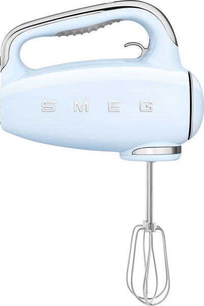 Smeg Sbattitore Elettrico Mixer Potenza 250 Watt con 9 Velocit + Funzione Turbo colore Azzurro Lucido - HMF01PBEU 50's Style