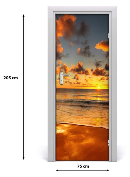 Adesivo per porta interna Spiaggia australiana 75x205 cm