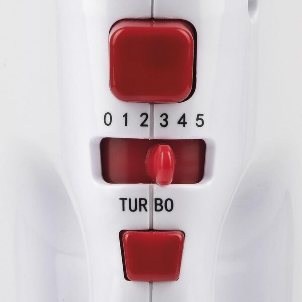 Girmi Sbattitore Elettrico Mixer Potenza 400 Watt 5 Velocit + Turbo colore Bianco e Rosso - SB4101