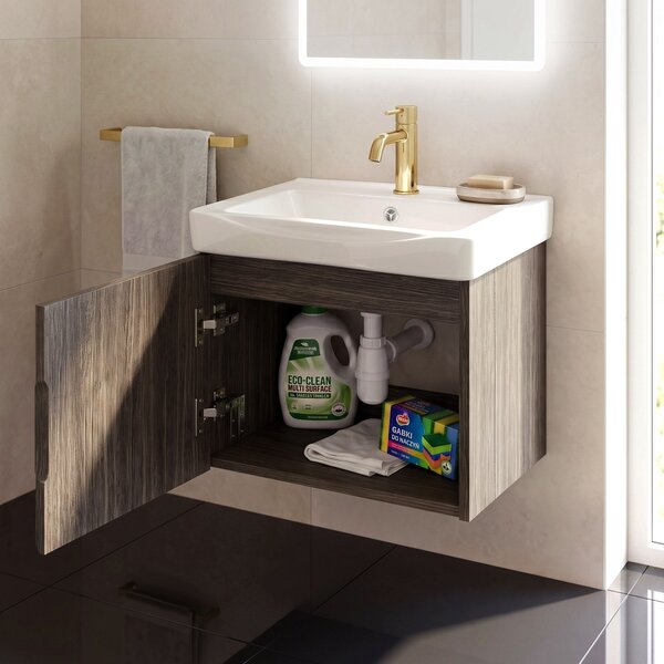 Mobile bagno con lavabo Rea DB85-50-1 Orio Dark 50cm
