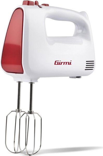 Girmi Sbattitore Elettrico Mixer Potenza 400 Watt 5 Velocit + Turbo colore Bianco e Rosso - SB4101