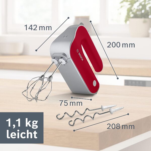 Bosch Sbattitore Elettrico Mixer Potenza 500 W colore Rosso - MFQ40303