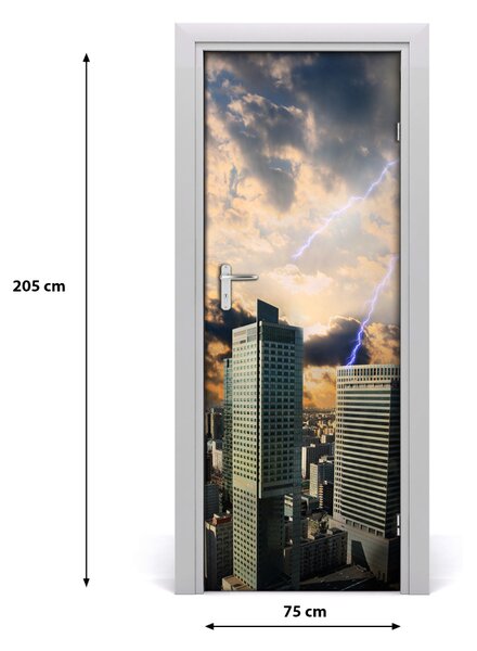 Rivestimento Per Porta Storm su Varsavia 75x205 cm