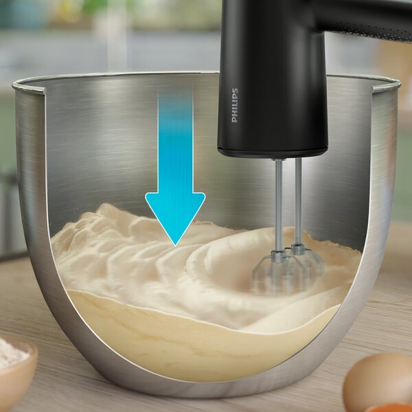 Philips Sbattitore Elettrico Mixer Potenza 500 Watt 5 Velocit Funzione Turbo colore Nero - HR3781/20