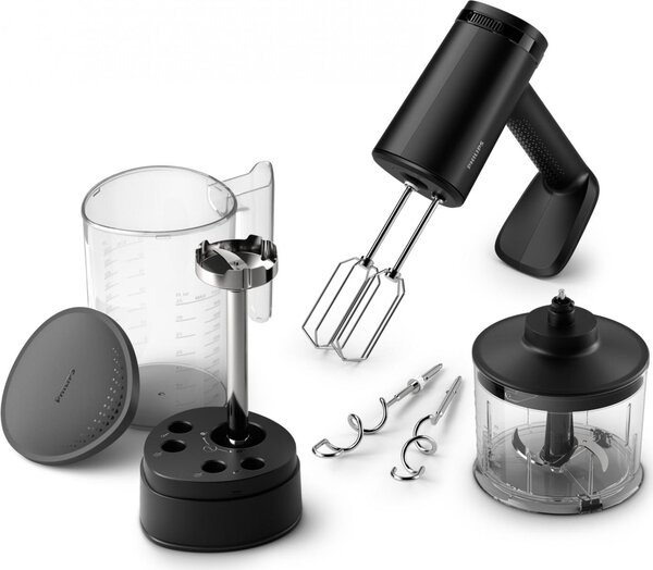 Philips Sbattitore Elettrico Mixer Potenza 500 Watt 5 Velocit Funzione Turbo colore Nero - HR3781/20
