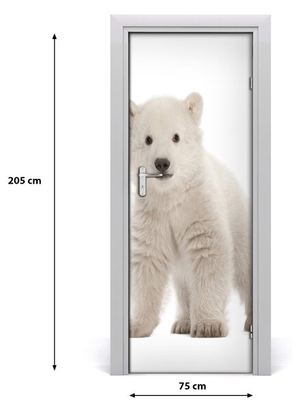 Adesivo per porta Un orso polare 75x205 cm
